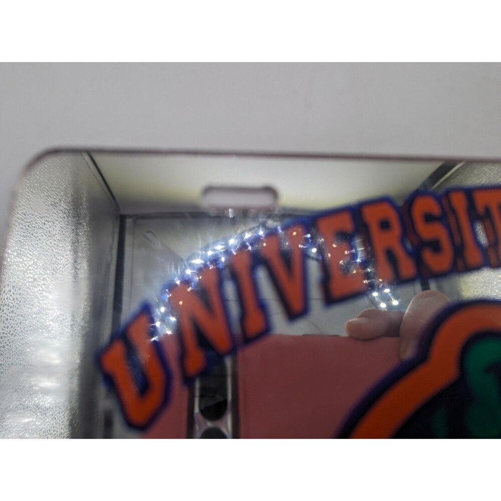 FLORIDA GATORS MIRROR ACRYLIC CAR TAG W/ GATOR HEAD LOGO - Picture 5 of 5
